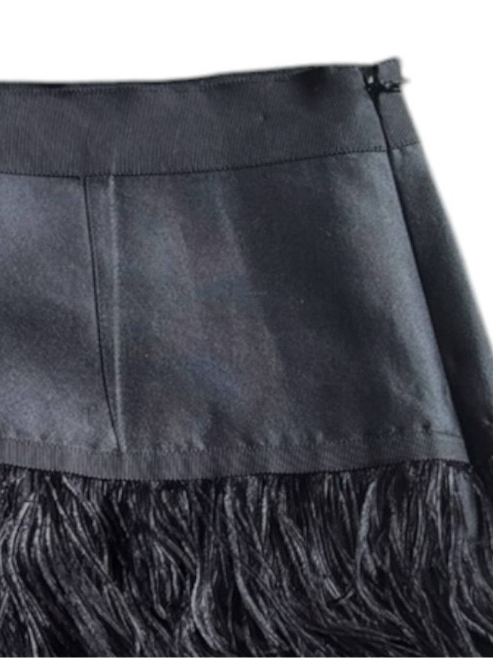 Carolina Herrera Silk Ostrich Feather Tiered Mini Skirt - Picture 4 of 13